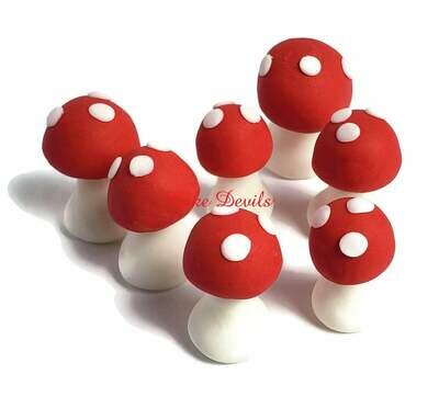 Fondant Woodland Cake Toppers, Mushrooms, Acorns, Leaves, Handmade Sugar Cake Decorations
