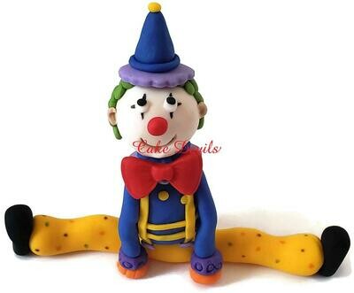 Fondant Circus Clown Cake Topper and 3D Fondant balloons Cake Decorations