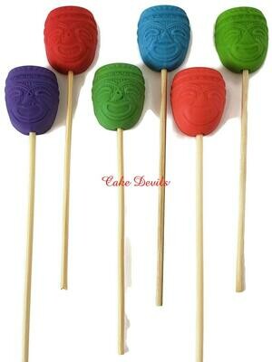 Tiki Head Fondant Cake Toppers