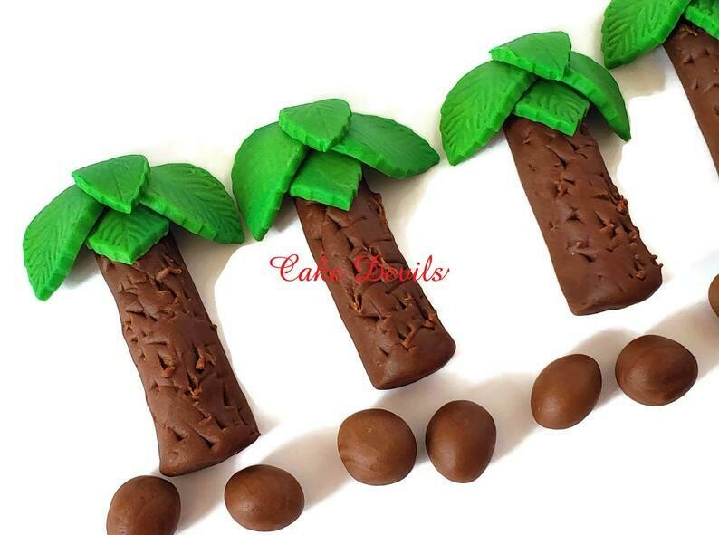 Fondant Palm Trees Cake Toppers