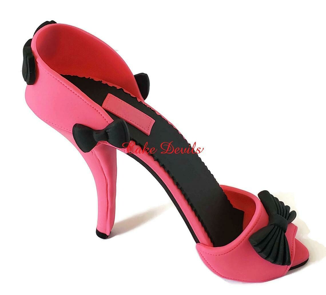 High Heel Shoe Cake Topper with Bows