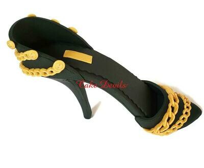 Bling and Chains Fondant High Heel Shoe Cake Topper