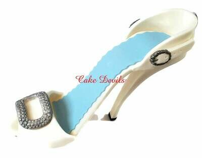 Fondant Stiletto High Heel Cake Topper with buckle embellishments