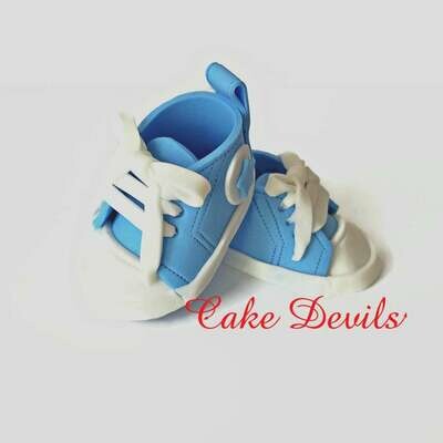 Fondant Baby Sneakers Cake Toppers for Baby Shower
