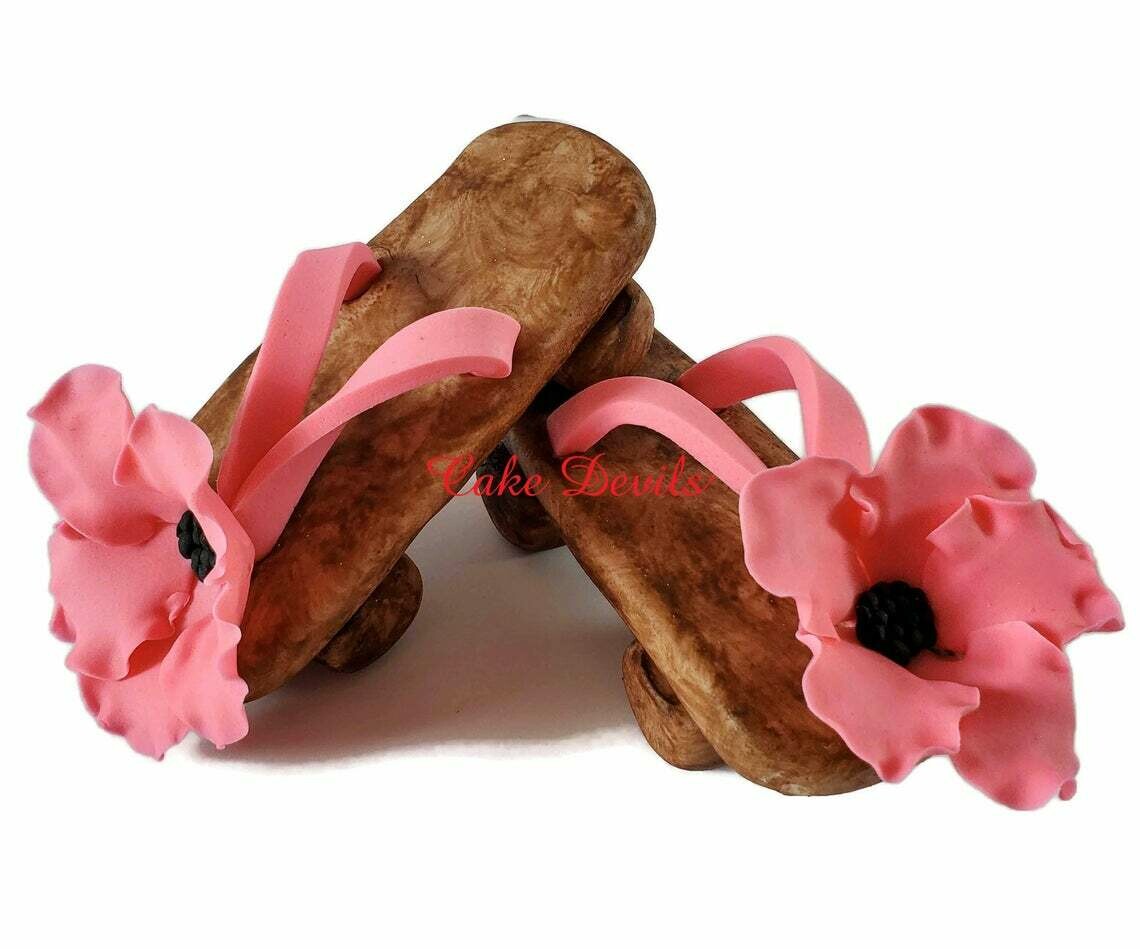 Fondant Japanese Geta Sandals Cake Toppers