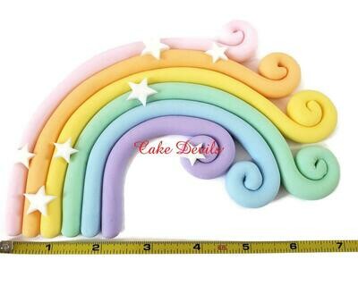 Fondant Unicorn and Rainbow Cake Toppers