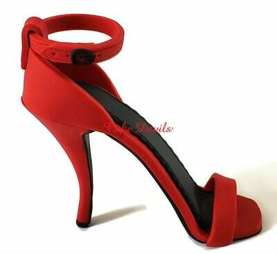 Red Stiletto High Heel Shoe Cake Topper