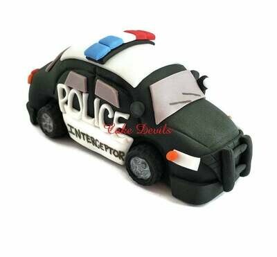Police Car Cake Topper Handmade of Fondant
