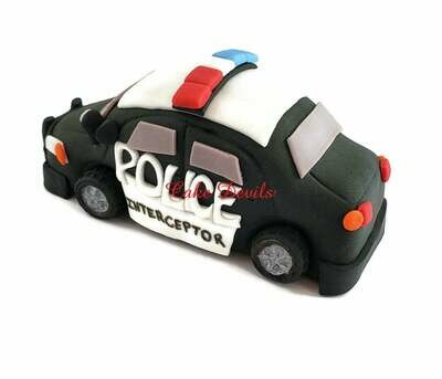 Police Car Cake Topper Handmade of Fondant