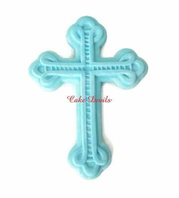 Fondant Cross Cake Topper for Baptism, Christening, Communion