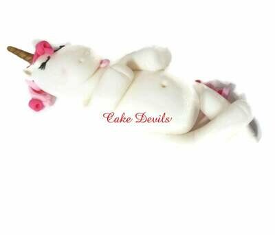 Fat Unicorn Fondant Cake Topper