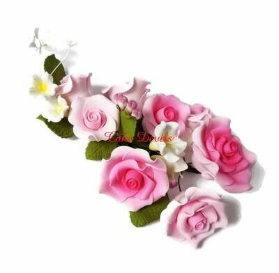 Special! Pink Fondant Rose Cake Topper