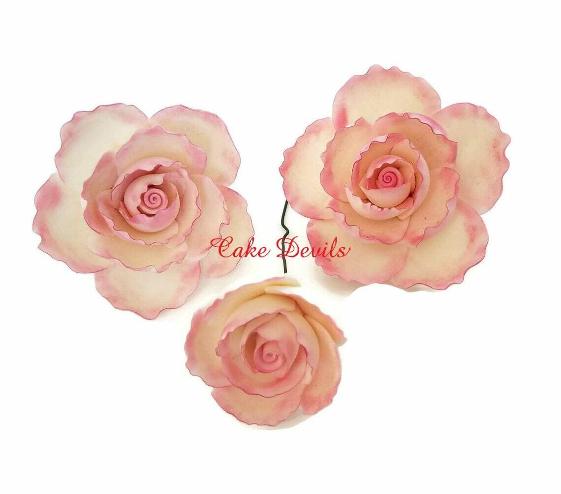 Large Fondant Rose Cake Toppers