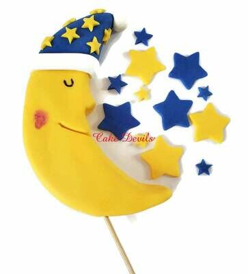 Fondant I love you to the Moon and Back Cake Toppers