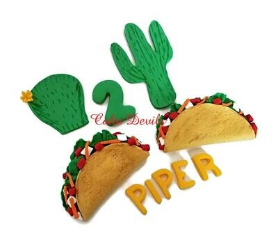 Taco Cake Topper for Fiesta themed Birthday Cake