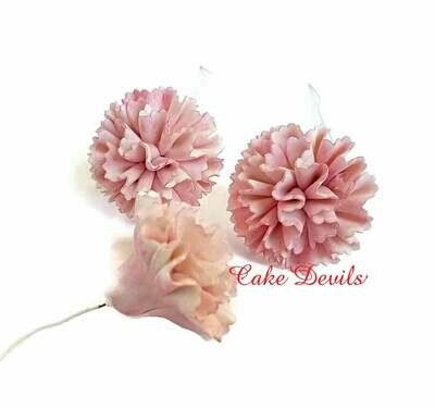 Fondant Carnation Cake Toppers