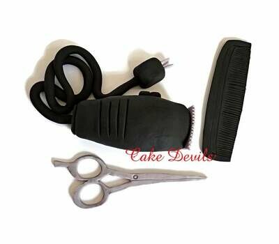 Fondant Barber Shop Cake Toppers