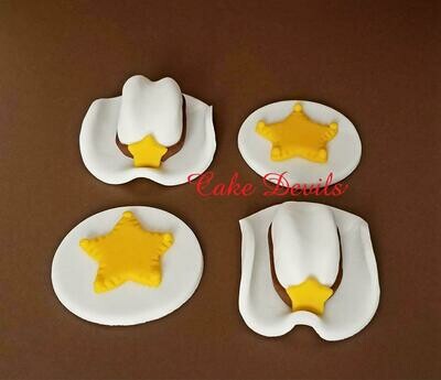 Cowboy Hat Fondant Cupcake Toppers
