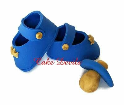 Prince Baby Shower Cake Toppers, Royal Booties