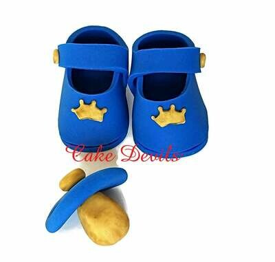 Prince Baby Shower Cake Toppers, Royal Booties