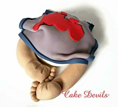 Tractor Baby Butt Cake Topper great for a Farm themed Baby Shower