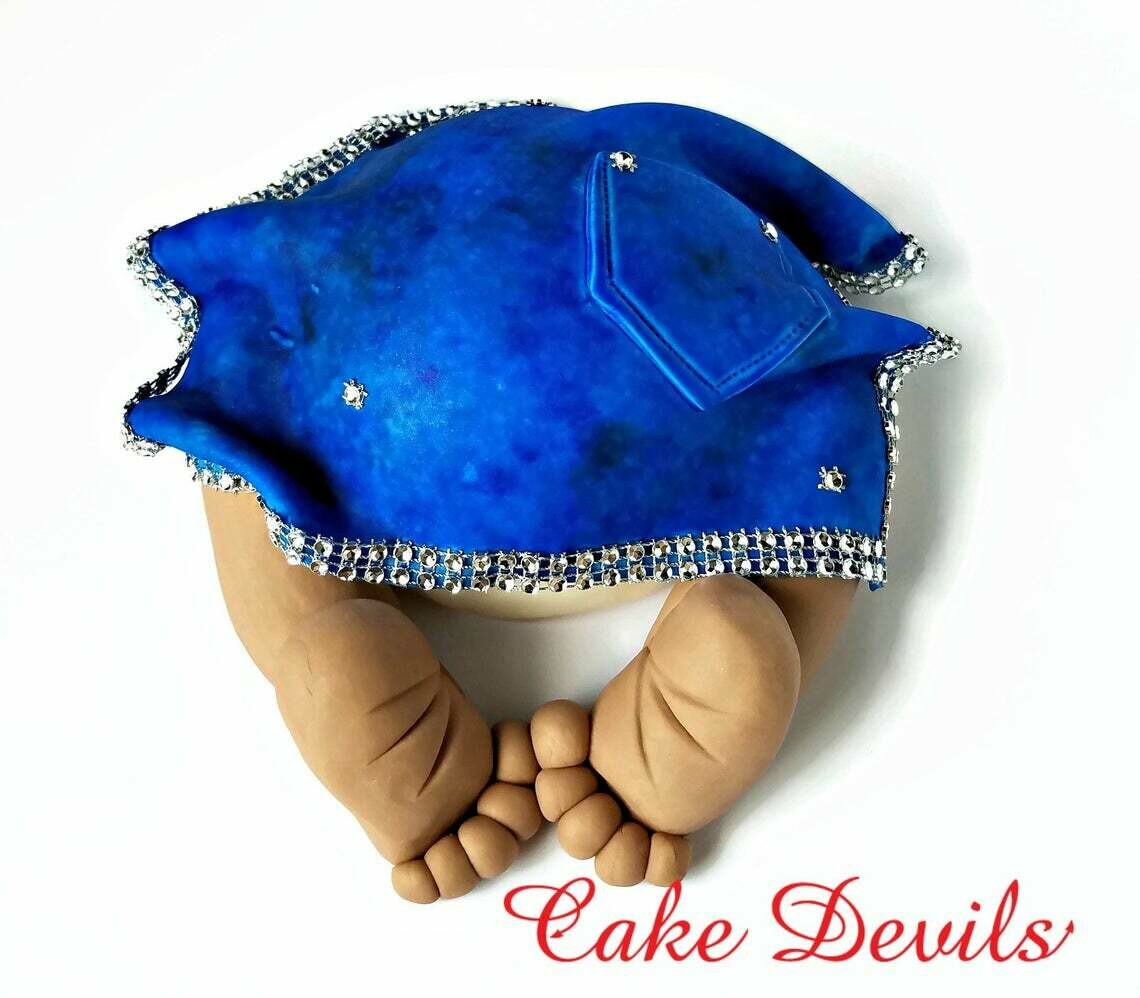 Denim and Diamonds Baby Shower Baby Butt Fondant Cake Topper