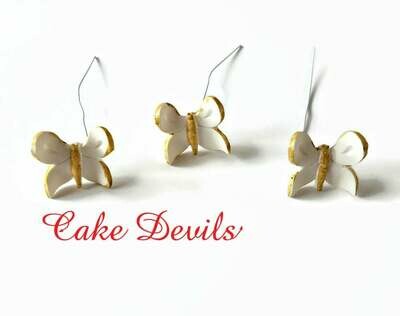Butterfly Cake Decorations, Fondant Butterflies on wires