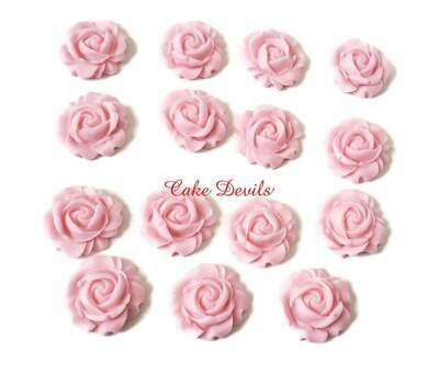 Fondant Rose sugar Flowers, Edible Roses Flowers, Flower Cupcake Toppers