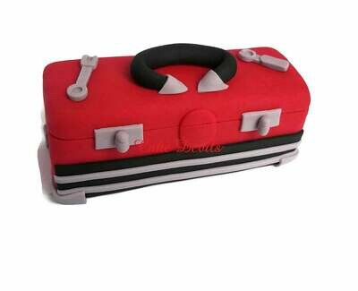 Toolbox Cake Toppers with Fondant Tool Cake Decorations