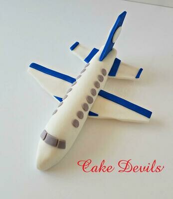 Jet Plane Fondant Cake Topper, Airplane Cake Decorations