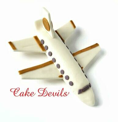 Jet Plane Fondant Cake Topper, Airplane Cake Decorations