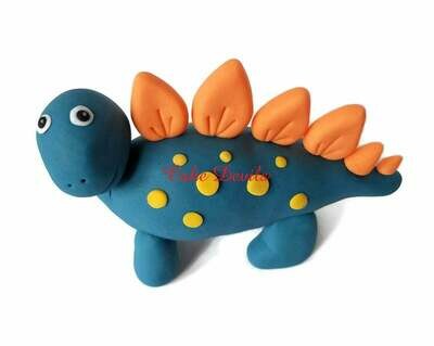 Fondant Stegosaurus Dinosaur Cake Topper Standing up with Spikes