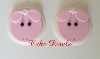 Fondant Lamb / Sheep Cupcake Toppers, Handmade Edible Sheep, Lamb Cupcake Decorations