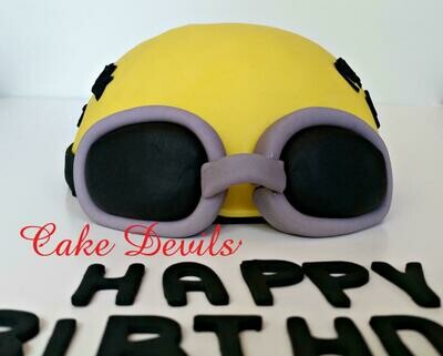 Swim Cap Cake Topper, Fondant Swimmer Cap with Goggles, Swim Team,