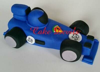 Race Car Fondant Cake Topper, Handmade Edible Sports Car Cake Topper