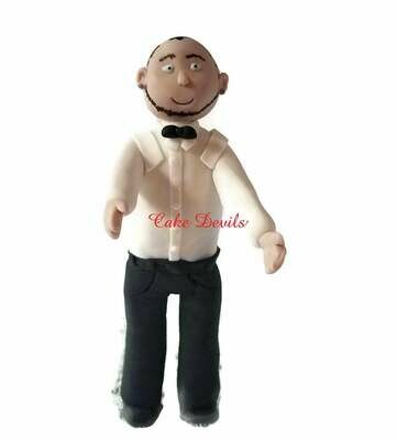 Casino Dealer Cake Topper and Fondant Casino Cupcake Toppers