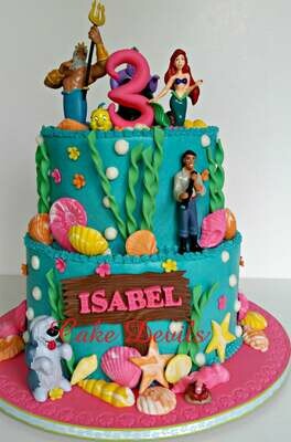Under the Sea Ocean Life Fondant Cake Toppers, Mermaid Fondant Cake Decorations