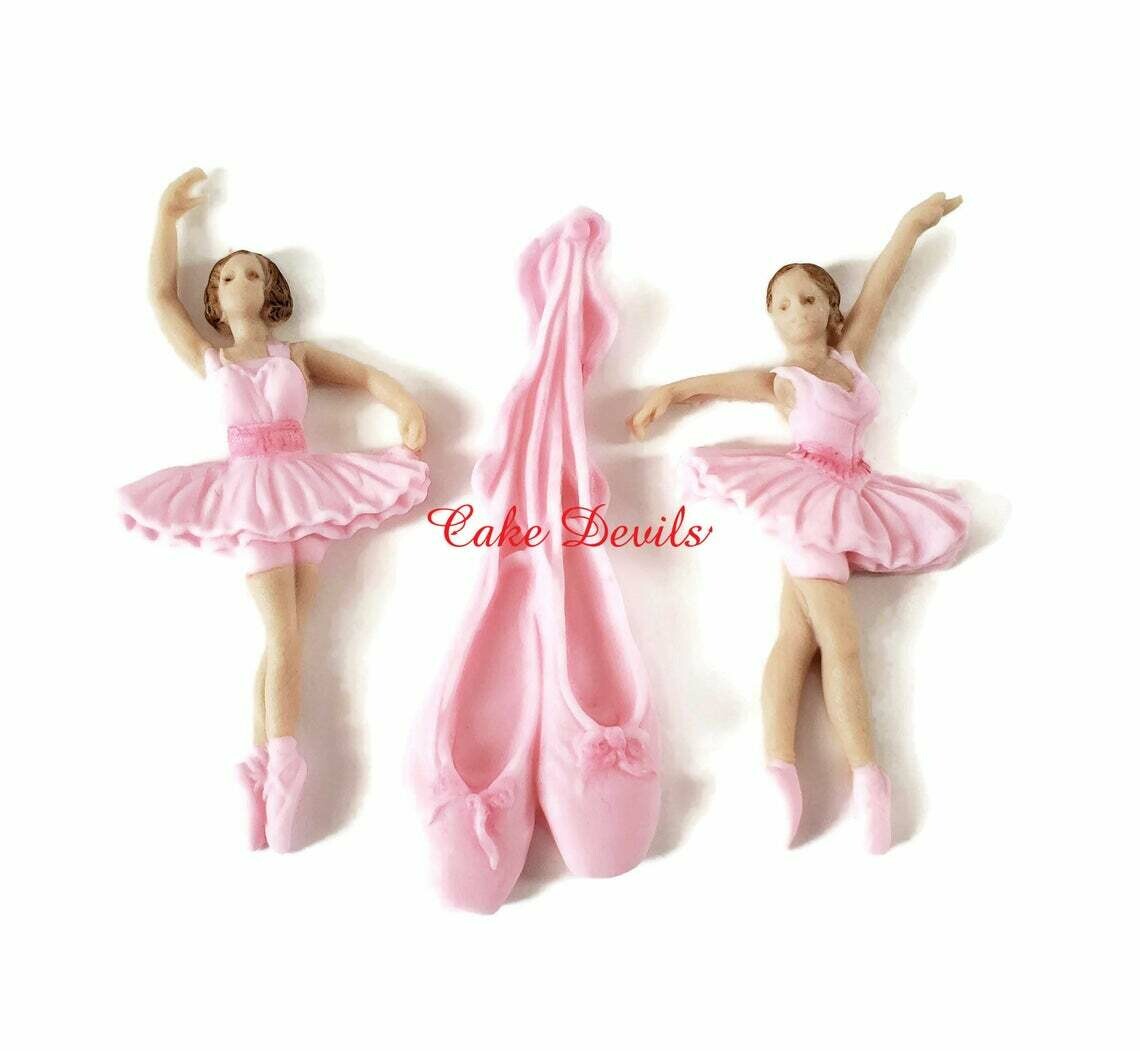 Ballerina Fondant Cake Toppers, Ballet Slippers