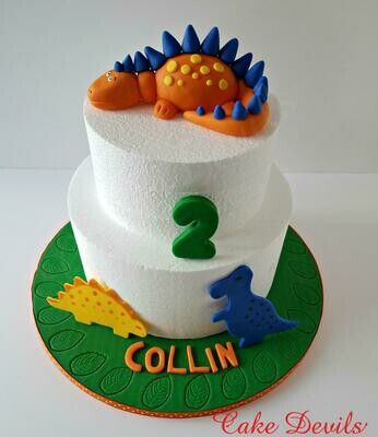 Dinosaur Cake kit with Fondant Covered Board for cake, Dinosaur Birthday Cake Decorations,