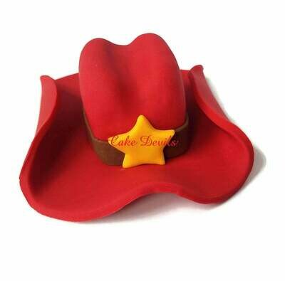Cowgirl Hat Cake Topper, fondant, Cowboy Hat Cake Topper