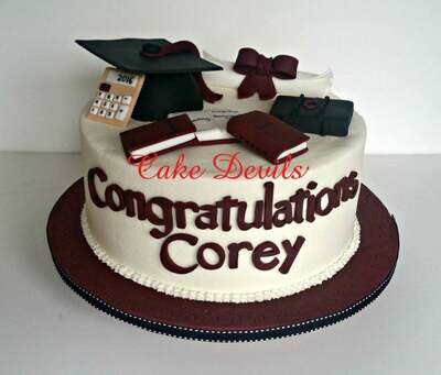 Graduation Cake Kit, Fondant Graduation Toppers, handmade edible, fondant, Graduation Cake Decorations, Cap and Diplomia
