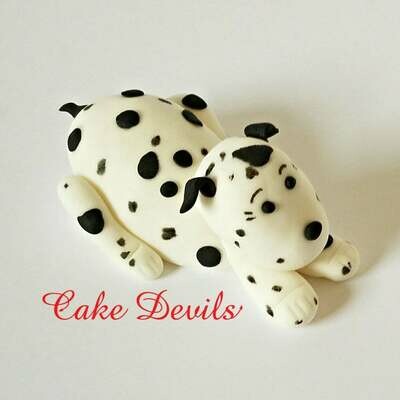 Fondant Dalmatian Dog Cake Topper