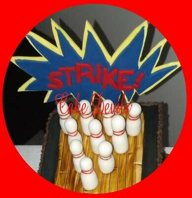 Bowling Fondant Cake Toppers