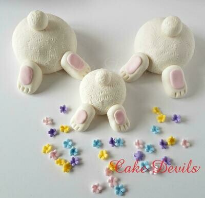 Easter Bunny Butt digging Cake Decorations, Digging Cake Topper