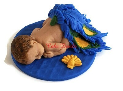 Peacock Baby Shower Cake Topper