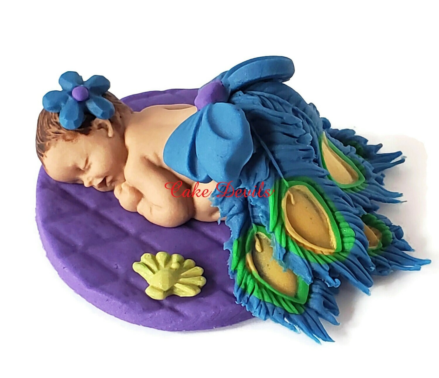 Peacock Baby Shower Cake Topper