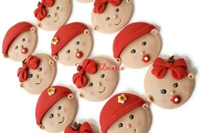 Baby Face Fondant Cupcake Toppers, Perfect for any Baby Shower Cake Decorations