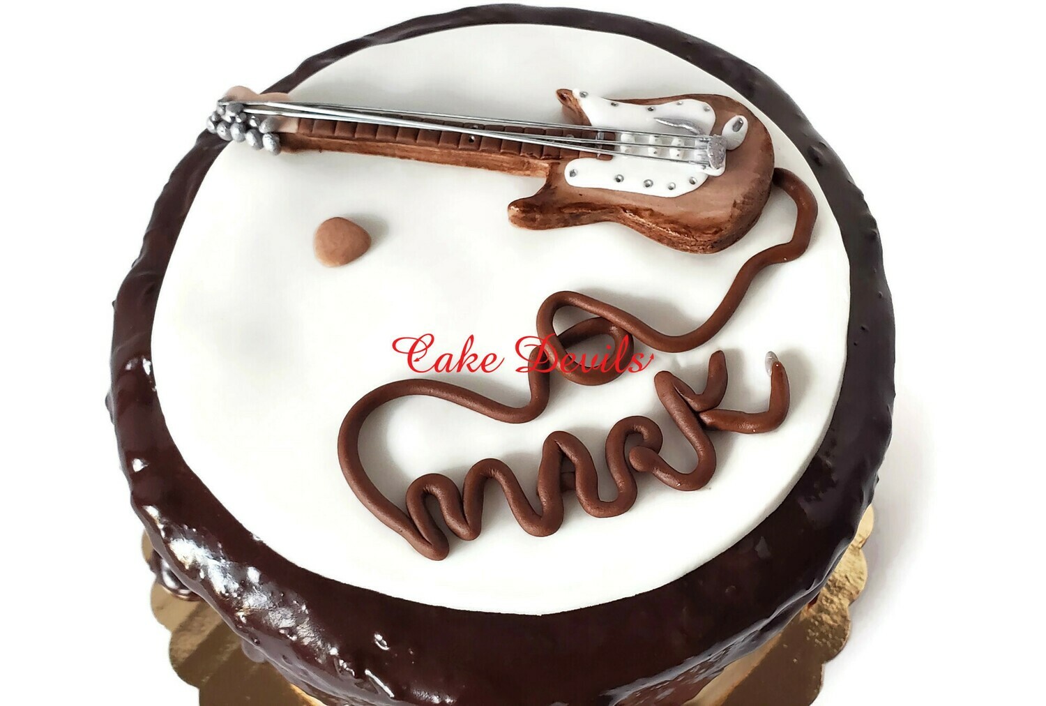 Fondant Guitar Cake Topper, Music Cake Decorations,