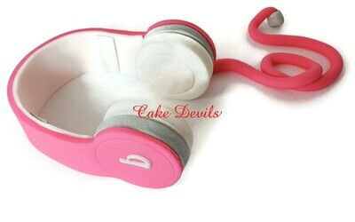 Fondant Headphones Cake Topper, Music Cake Decorations for DJ, Disc Jockey, Gamer, Video Watcher