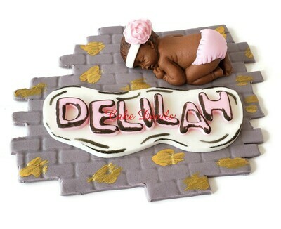 90's Hip Hop Graffiti Baby Shower or Gender Reveal Fondant Cake Toppers